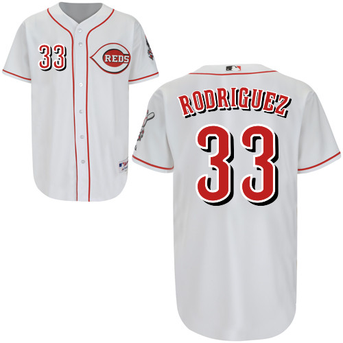 Yorman Rodriguez #33 Youth Baseball Jersey-Cincinnati Reds Authentic Home White Cool Base MLB Jersey